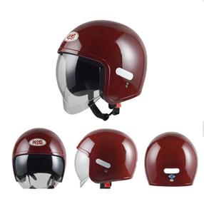 Vintage Retro ABS Half DOT Approved for Outdoor Motorcycle & Sport Riding New Condition Motorbike Protective Gear Light <b>Weight</b> V - Product Image 3