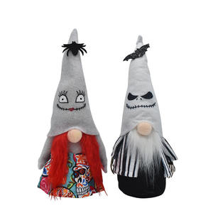 Gnomes en peluche <span class=keywords><strong>nain</strong></span> sans visage <span class=keywords><strong>Jack</strong></span> Sally en coton PP fait à la main ornements pour la décoration d'Halloween - Product Image 1