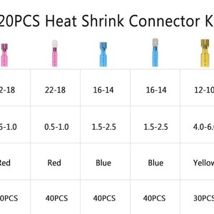 Borniers de déconnexion rapide pour l'ingénierie chimique, 220 pièces, connecteurs de câblage isolés thermorétractables étanches, style européen - Product Image 2