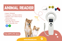 ICAR portátil ISO11784 134,2 HDX USB RFID Identificación de mascotas microchip lector de etiquetas kHz Animal Micro Chip escáner paloma perro