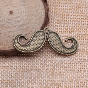 100pcs/bag 44x18mm Antique Silver Plated Antique Bronze Plated Zinc Alloy Moustache Charms Pendants ABD-<strong>C10103</strong> - Product Image 3