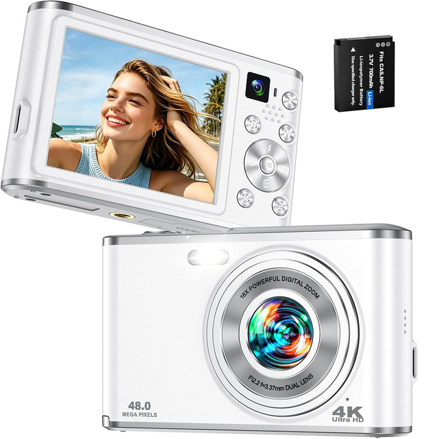 Light Vintage 4K Pocket 48MP Mini UV Point and Shoot Photo Outdoor Activities With 4K Video Resolution Compact Digital Camera