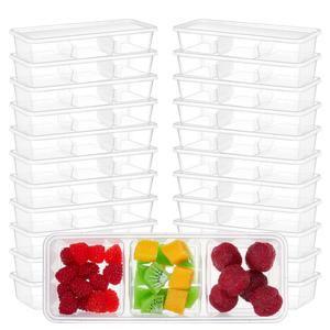 5 Pcs Set Food Grade PP Rectangular <b>Stackable</b> Meal Prep <b>Storage</b> Picnic Travel Portion Control Snack <b>Container</b> - Product Image 1