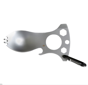 Outils de table multifonctionnels portables en acier inoxydable EDC à prix avantageux, vente en gros, avec mousqueton de transport - Product Image 3