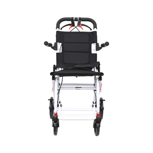 <span class=keywords><strong>Sedia</strong></span> a <span class=keywords><strong>Rotelle</strong></span> Pieghevole in Lega di Alluminio Portatile con Freno a Mano, Ausilio Leggero per la Mobilità di Anziani e Disabili, Pronta per Viaggi in Aereo - Product Image 5