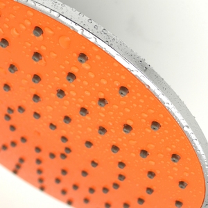 Soffione Doccia Arancione da 200mm a Risparmio Idrico, Accessorio per Rubinetto Bagno - Product Image 2