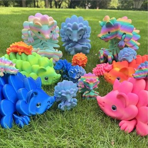 Juguete de simulación de animal de plástico con impresión 3D, con diseño de erizo y piña, articulaciones móviles, para escritorio, de gran éxito transfronterizo - Product Image 2