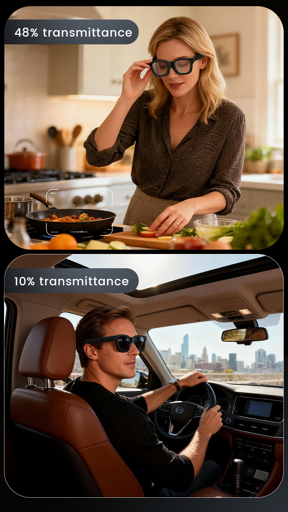 Smart Ai Glasses with Camera and Ai Assistant Translation Wireless Video Record Photography 800W Camera BT Call Wifi Men Women · image 5