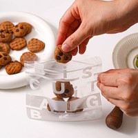 Nouvelle Boîte d'emballage pour biscuits 2026 – Flocon de neige, croustilles, bagels, pain, bonbons – Portable, autoportante, refermable avec fermeture éclair