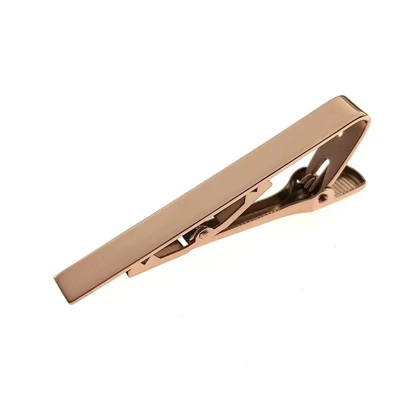 In stock Tie Clip Amason Hot Selling Men 55mm Glossy finish Custom Logo Metal Stainless steel Blank Tie Bar Clip