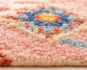 Hand Knotted Abstract Vibrant Pink Oushak Area Rug Artisan Wool for Living <b>Room</b> Bedroom Office - Product Image 3