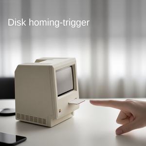 Reloj Despertador Maclock Inspirado en Macintosh, Estilo <span class=keywords><strong>Retro</strong></span> Nostálgico Geek, Regalo de Cumpleaños, Simulación de Pantalla <span class=keywords><strong>CRT</strong></span>, Termómetro - Product Image 2