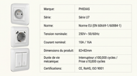 Interruptor de Pared Estándar Europeo de 82 mm, Unipolar, 10A/16A, 250V, Material de PC, Certificado CE RoHS, Garantía de 2 Años, Control de Luz