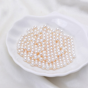 Perles d'eau douce naturelles de qualité AAA de Zhuji, en vrac, forme bouton, forte luminosité avec micro défauts, perles rondes nues - Product Image 5