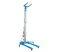 Plateforme de travail élévatrice mobile à mât vertical hydraulique en aluminium, machine de levage à mât unique, palan de chargement portable, vente directe usine