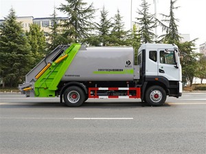 Camion compacteur de déchets de grande capacité Dongfeng 4X2 12/15m³ de qualité supérieure pour l'élimination des déchets commerciaux - Product Image 3