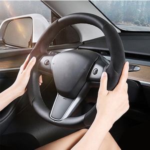 Couverture de volant pour volvo v40 xc40 <span class=keywords><strong>xc</strong></span> 60 <span class=keywords><strong>v60</strong></span> xc60 s60 s80 s90 xc90 accessoires de voiture antidérapants en fibre de carbone - Product Image 2