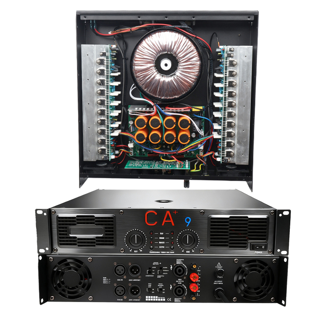 CA+ 9 Professional Power Amplifier Kelas h 2-Channel Rack-Mount 2U Professional Power AMP Amplificador De Potencia Penguat Daya