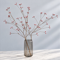 Tige de baies rouges artificielles effet naturel, branche de sureau artificielle pour décoration de mariage, Noël, maison, bureau, sans entretien, vente en gros
