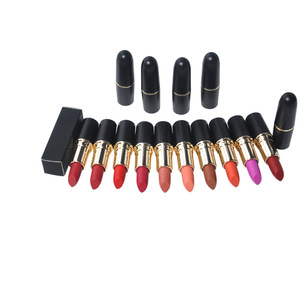 Yinsenka — <span class=keywords><strong>rouge</strong></span> à lèvres en velours, Tube rond doré, Logo personnalisé mat Vegan - Product Image 4