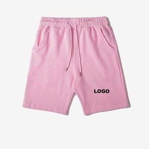 Men's Custom Logo Cotton Joggers <b>Fleece</b> <b>Shorts</b> in Any Color New Sporty Pant with Pockets Knee Length Casual Workout - Product Image 2