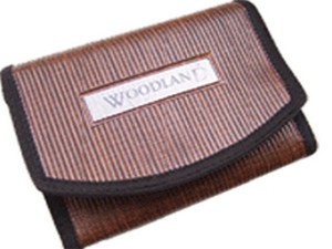 Portefeuille court unisexe pliable en cuir véritable avec motif à caractères, fermeture éclair et fermoir étanche - Product Image 2