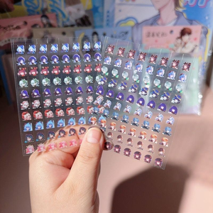 800 Piezas/Lote de Pegatinas para Uñas con Álbum de Tarjetas, Ganyu, <span class=keywords><strong>Hu</strong></span> <span class=keywords><strong>Tao</strong></span>, Morax, Yae Miko, Keqing, Shenhe, Xiao, Yelan, Ningguang, Kaedehara, <span class=keywords><strong>Kazuha</strong></span> - Product Image 5