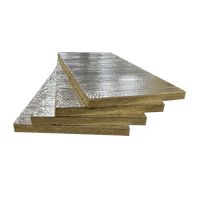Panneau d'isolation ignifuge en laine de roche recouvert de feuille d'aluminium, barrière contre la vapeur, isolation pour murs extérieurs, toiture et systèmes HVAC