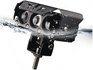 Universal Auxiliary <b>Light</b> <b>LED</b> <b>Work</b> Lamp for Motorcycle 12V White Yellow Flash 3Lens Fog <b>Light</b> - Product Image 2