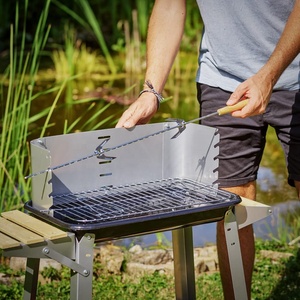 Barbecue au charbon de bois mobile sans effort avec roulettes, Design moderne <span class=keywords><strong>pour</strong></span> Camping en plein air, meilleures ventes d'amazon - Product Image 3