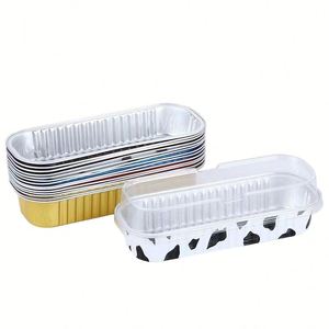 Bandejas de papel de aluminio rectangulares reutilizables para freidora de aire, para hornear queso y durian, 166mm/<span class=keywords><strong>200ml</strong></span>, bandejas de papel de aluminio desechables - Perfectas para aperitivos y postres - Product Image 3