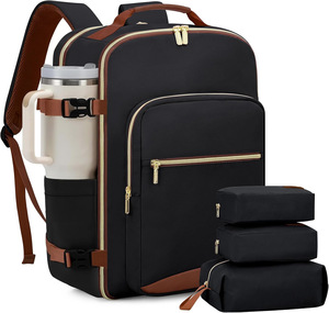 New Multi-functional Waterproof 40L Carry on Travel Bag With 3 Packing <strong>Cubes</strong> Large Travel Laptop <strong>Backpack</strong> for Women &amp; Men - Product Image 1