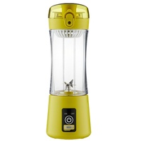 Mixeur Électrique Portable à Faible Bruit avec 6 Lames, Commande par Bouton Poussoir, Contenant en Plastique