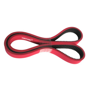 Correa dentada de alimentación de papel Yonghang 1100*25*8mm, correa de sincronización adhesiva roja suave para máquinas de encolado de cartón - Product Image 5