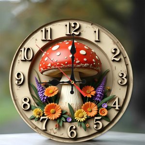 Round Wooden <b>Wall</b> <b>Clock</b> 25cm <b>Silent</b> Movement Home Office Minimalist Decor - Product Image 1