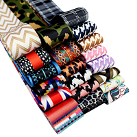 Sangle en polyester imprimée à motif léopard, colorée, durable, écologique, 50 mm de large, épaisseur 1-1,6 mm, pour bagages, à transfert thermique