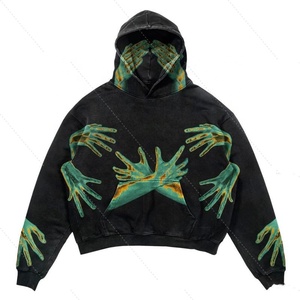 Nouveau crâne rue Hip Hop adolescent vêtements Vintage <span class=keywords><strong>sweat</strong></span> à capuche surdimensionné <span class=keywords><strong>mode</strong></span> blanc concepteur haute qualité coton sweats à capuche - Product Image 2