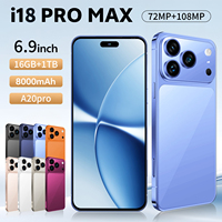 Smartphone mondial multi-langues 18 Pro Max 5G Android 15 16 Go 1 To Double SIM Écran OLED