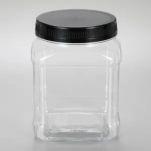 Klares Plastik glas Großhandel umwelt freundliche Lebensmittel glas PET Vorrats glas