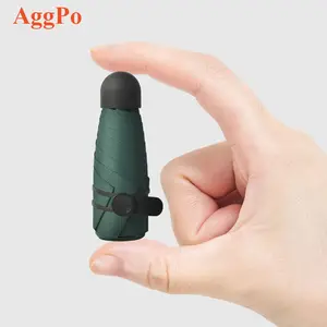 Ombrello da viaggio-Mini ombrello compatto pieghevole con custodia, ombrello portatile leggero a 6 costole, per ragazze e donne