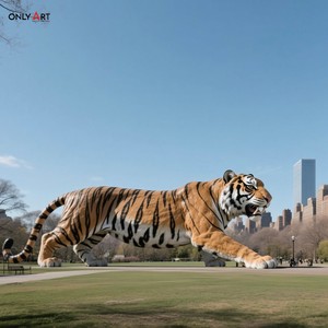 Onlyart fabbrica Design speciale e su misura enorme statua animale fatto a mano <span class=keywords><strong>tigre</strong></span> scultura in fibra di vetro per progetti Zoo - Product Image 3