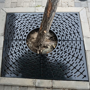 Grille d'arrosage robuste pour arbres, idéale pour jardins extérieurs, rues et places publiques, utilisation à long terme - Product Image 4