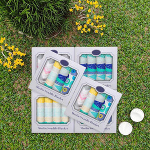 Design personnalisé 2 couches Nouvelle <span class=keywords><strong>couverture</strong></span> élégante en fibre de bambou organique pour bébé avec service à guichet unique - Product Image 5