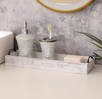 Plateau de salle de bain multifonctionnel en bois de qualité supérieure, directement de l'usine, pour évier, comptoir, organisateur de cosmétiques et de produits de toilette