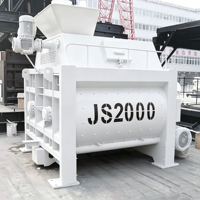 Bétonnière à double arbre JS2000, capacité 2m³, mélangeur forcé 2000L pour grandes centrales à béton et usines de préfabrication