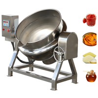 DZJX Vapeur Lpg Gaz Mazout Chauffage Gainé Bouilloire Machine pour Faire Confiture Bonbons Mooncake Remplissage Chili Tomate Veste Pot 200Lt