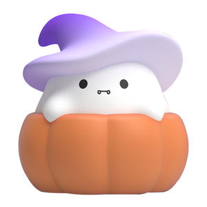 Lámpara de <span class=keywords><strong>Noche</strong></span> de Silicona con Diseño de <span class=keywords><strong>la</strong></span> Pintura Famosa 'El Grito' de Halloween, Adorno de Escritorio, Lámpara LED Apantallable con Tres Ajustes - Product Image 5