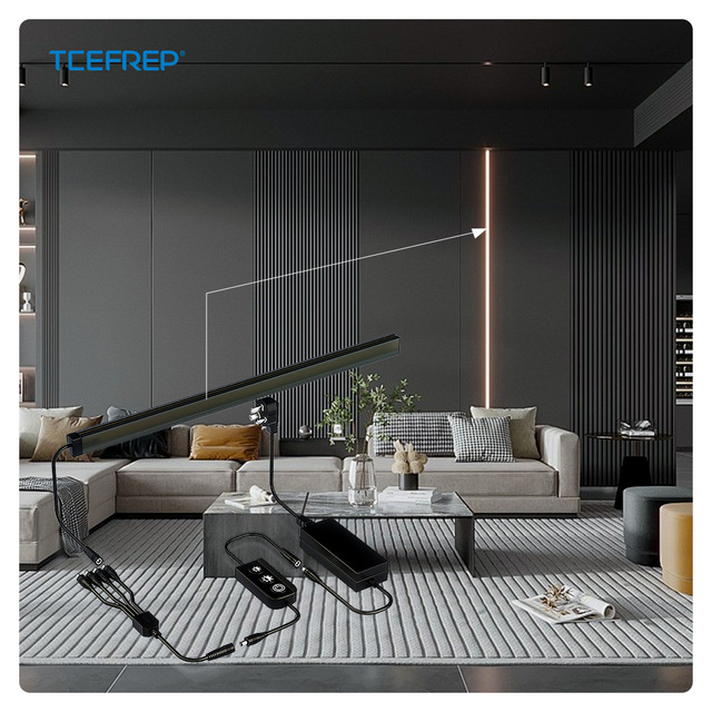 Perfect Factory Black Decorative LED Paneling Lightweight Slat Wall Board 3-Year Warranty High CRI 90 2700K-6500K Color Temp for