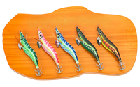 Nouvelle leurre de pêche japonaise en ABS imprimé de haute qualité, design pieuvre Egi phosphorescent, pour poissons d'eau salée 2.5-3.5 #   Tailles