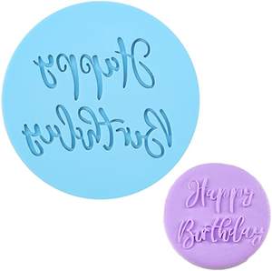 Galletas para hornear, decoración <span class=keywords><strong>de</strong></span> tartas, pasta <span class=keywords><strong>de</strong></span> azúcar, magdalenas, grabado <span class=keywords><strong>de</strong></span> <span class=keywords><strong>Fondant</strong></span> <span class=keywords><strong>de</strong></span> feliz cumpleaños, sello <span class=keywords><strong>de</strong></span> galletas <span class=keywords><strong>de</strong></span> diseño 3D - Product Image 1